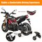 12V Kids Ride-On Motorcycle with Music Device and USB Port Perfect as Birthday or Christmas Gift